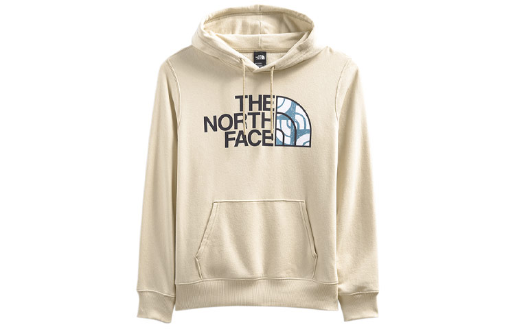 TNF Half Dome Logo Fleece Hoodie Winter Light Beige NF0A4M4B-3X4