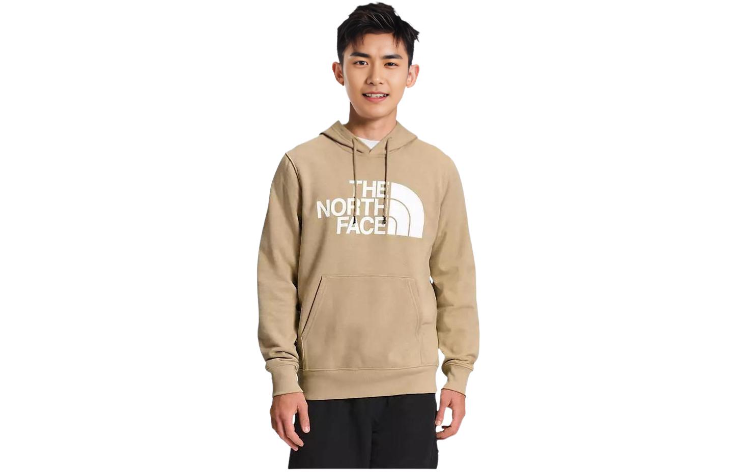 TNF Half Dome Pullover Logo Hoodie Khaki - Outdoor Sweatshirt NF0A7UNL-HQI