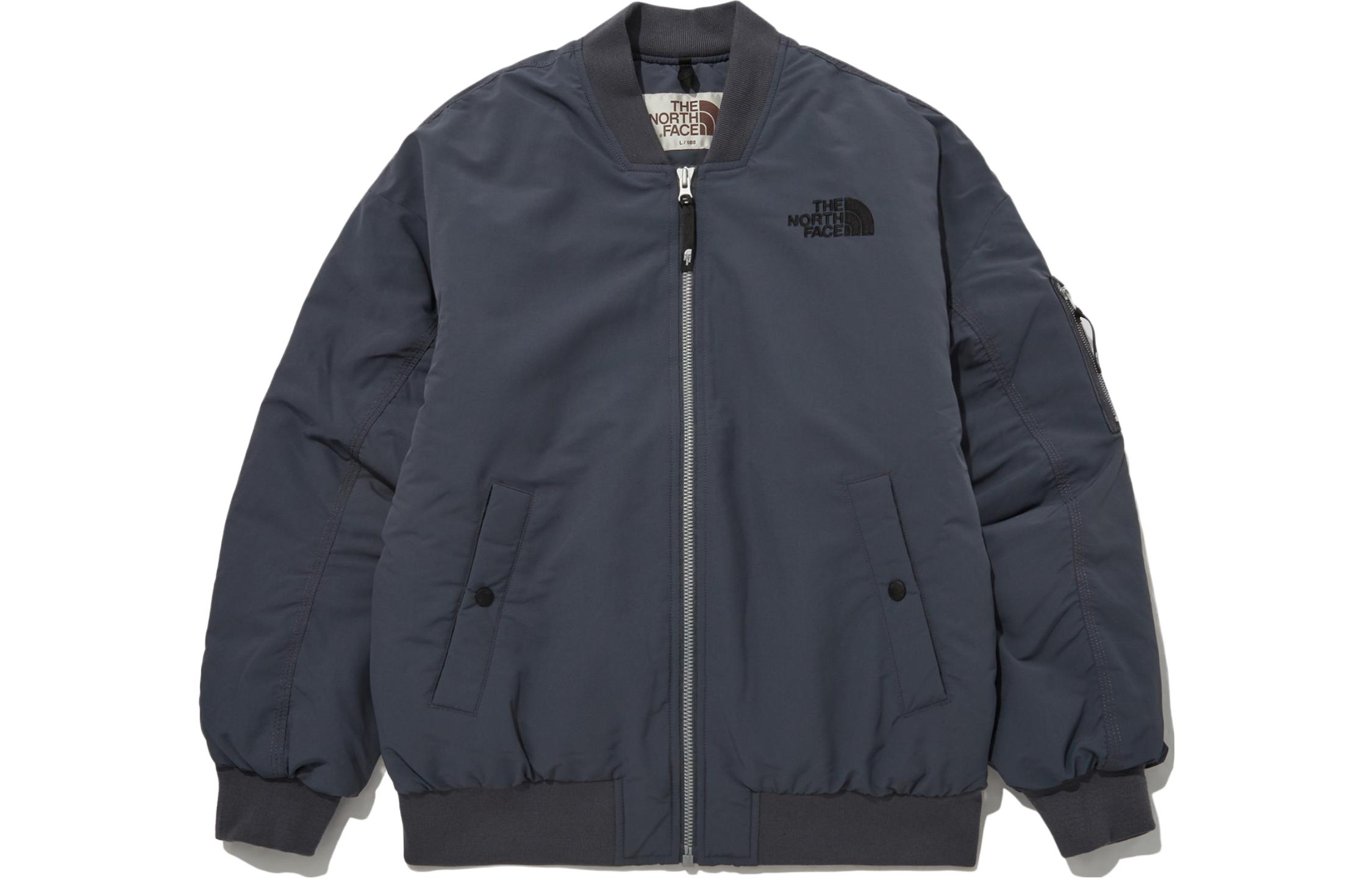 TNF Hayden EX Heat Bomber Logo Embroidered Jacket Grey NJ3NP58L