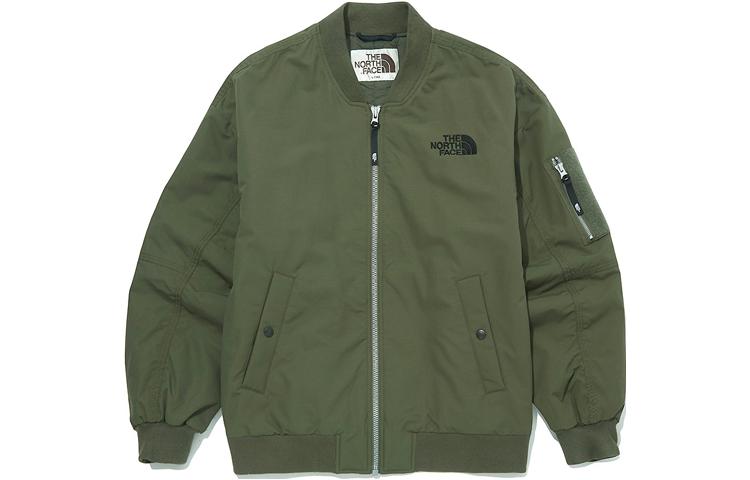 TNF Hayden Logo Embroidered Zip Jacket Khaki Green NJ3NM02K