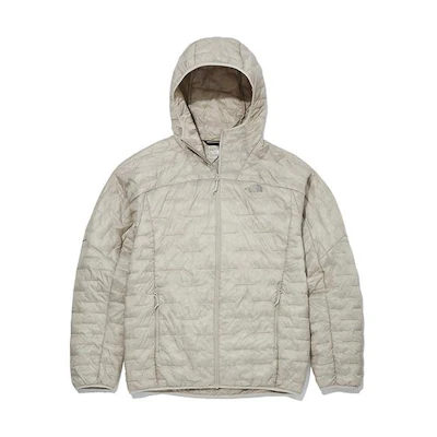TNF Hayden Padded Embroidered Logo Beige Jacket Casual Zip-Up NJ3NM02A