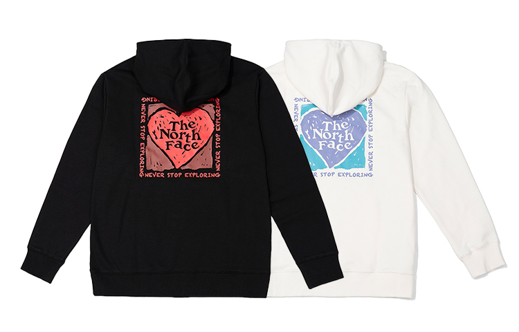 TNF Heart Print Logo Hoodie (Unisex) NF0A81MS-JK3+NF0A81MS-N3N