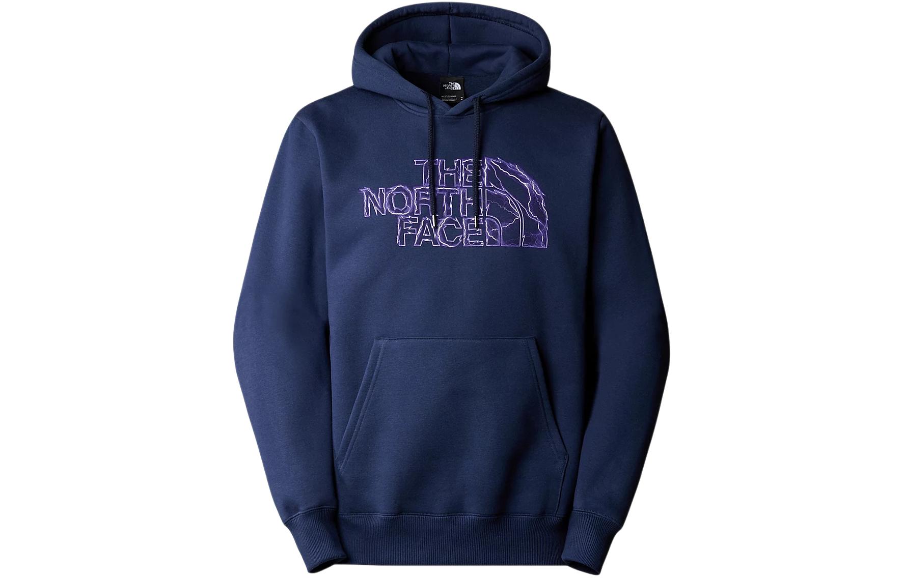 TNF Heavyweight Logo Print Navy Blue Hoodie Pullover NF0A84GK-I85