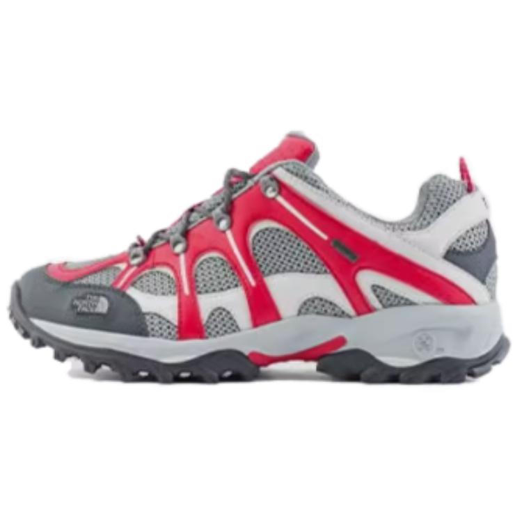 The North Face Hedgehog Hiking Shoes Low-Top Gray Red Mens Anti-Slip Durable 8ADX-2852-D1