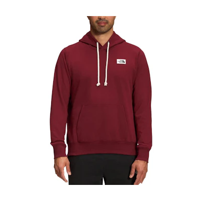 TNF Heritage Red Pullover Hoodie with Logo Print and Front Pocket Men’s NF0A7UNU-6R3