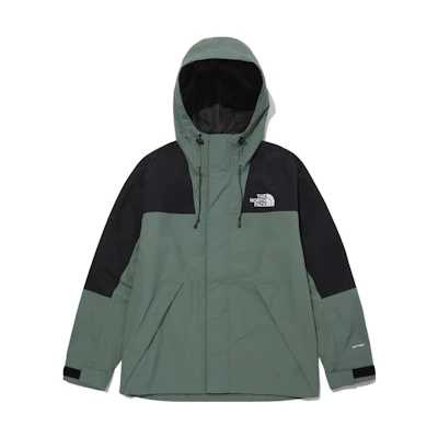 THE NORTH FACE Hi Mountain Colorblock Logo Hooded Jacket Green Unisex Fall Wear NJ2HN09A