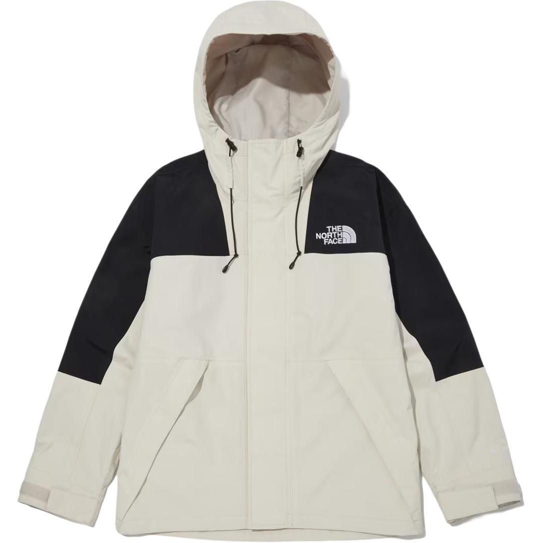 THE NORTH FACE Hi Mountain Colorblock Logo Hoodie Jacket Beige Unisex NJ2HN09B