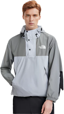 The North Face Hi Mountain Logo Print Hoodie Jacket Ice Grey NA3BP02B Shop The North Face Hi Mountain Logo Print Hoodie Jacket Ice Grey NA3BP02B
