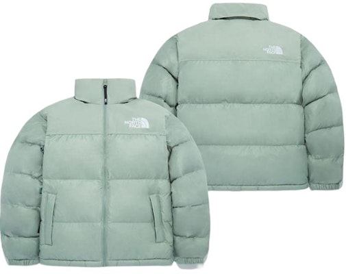 The North Face High-Neck Logo Jacket Unisex Light Green Cotton Coat NJ3NQ53D Shop The North Face High-Neck Logo Jacket Unisex Light Green Cotton Coat NJ3NQ53D