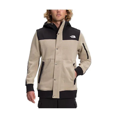 TNF Highrail Fleece Hoodie Brown - Logo Embroidered Jacket NF0A3XEF-1X3