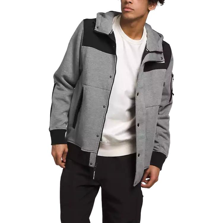 TNF Highrail Fleece Jacket Gray Full-Zip Hooded Outerwear NF0A3XEF-8V9