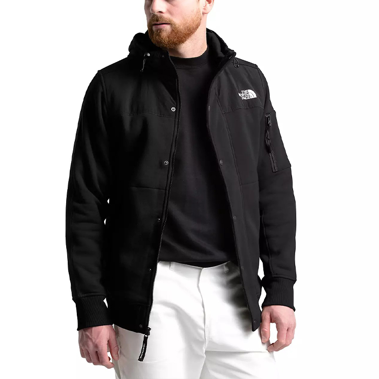 TNF Highrail Logo Embroidered Windproof Fleece Hoodie Jacket Black Men NF0A3XEF-JK3 圖 3