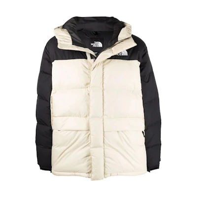 TNF Himalayan FW22 Logo Embroidered Zip Hoodie Down Jacket Beige Men NF0A4QYX3-X41