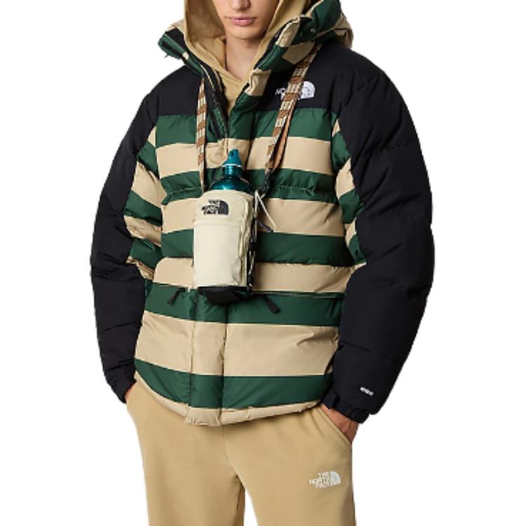 Cheap 노스페이스 히말라야 로고 프린트 스트라이프 다운 자켓 멀티컬러. NF0A4QYX-RAT