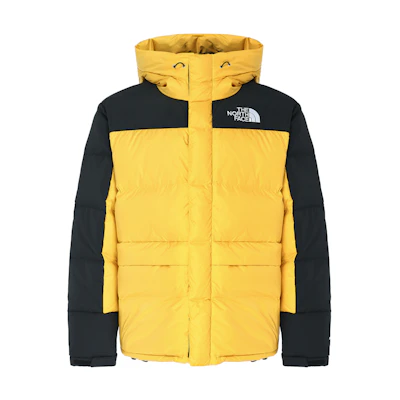 TNF Himalayan Yellow Logo Patch Colorblock Down Parka Jacket Men NF0A4QYX-ZU3