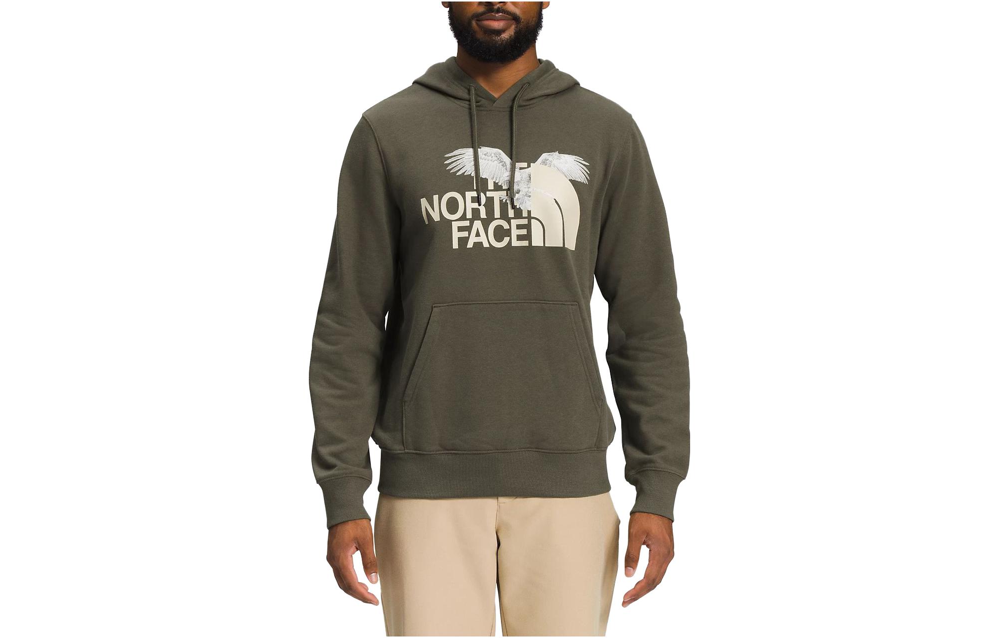 TNF Hoodie Pullover Logo Print in New Gray-Green NF0A8115-21L