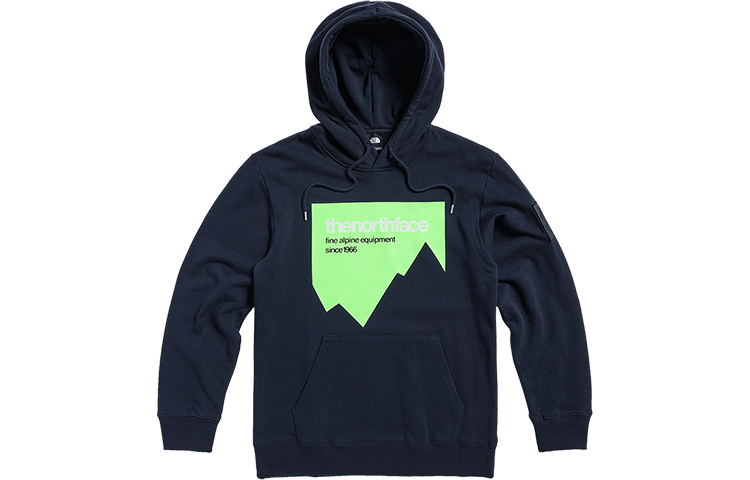 TNF Hoodie Pullover with Snow Mountain Print Casual Style NF0A7QQX-RG1