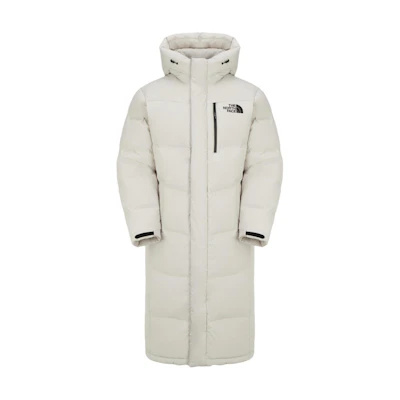 TNF Hybrid FW24 Act Free Embroidered Insulated Long Hooded Coat Cream NC1DQ51B