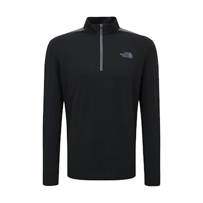 TNF Ice Day 1/2 Zip Logo Long Sleeve Tee Black Sweater NT7LQ00A