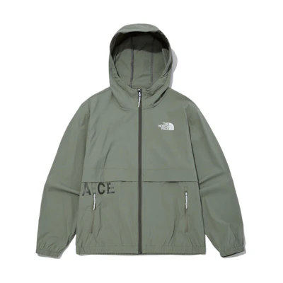 TNF Ice Run Logo Solid Green Hooded Jacket NJ3BN05L