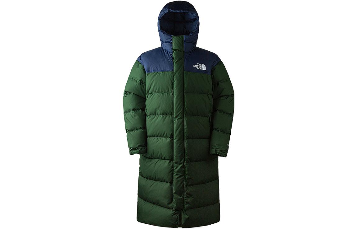 The North Face Icon Green Unisex Longline Down Jacket with Hood NF0A832J-OAS
