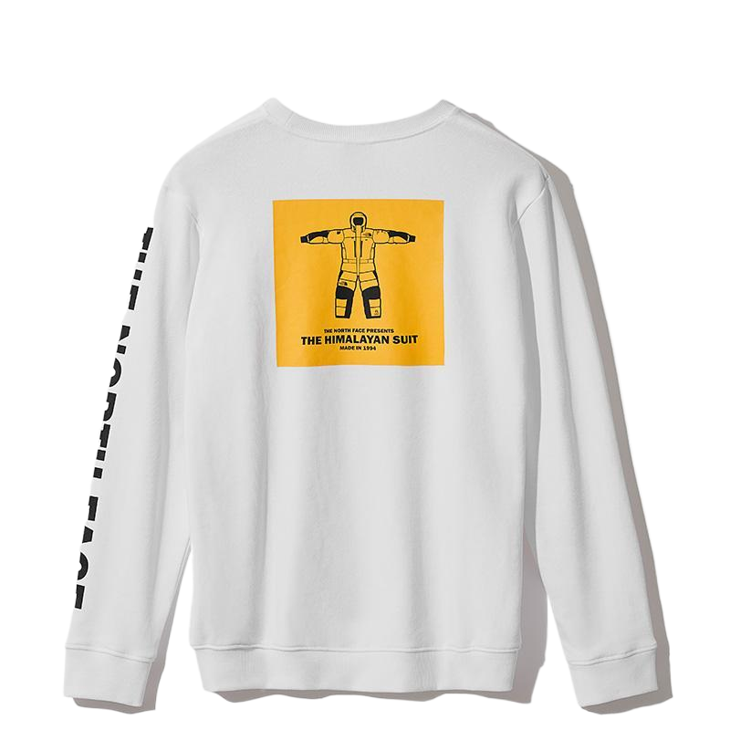 TNF Icon Letter Graphic Sweatshirt Unisex White NF0A4NE2-FN4