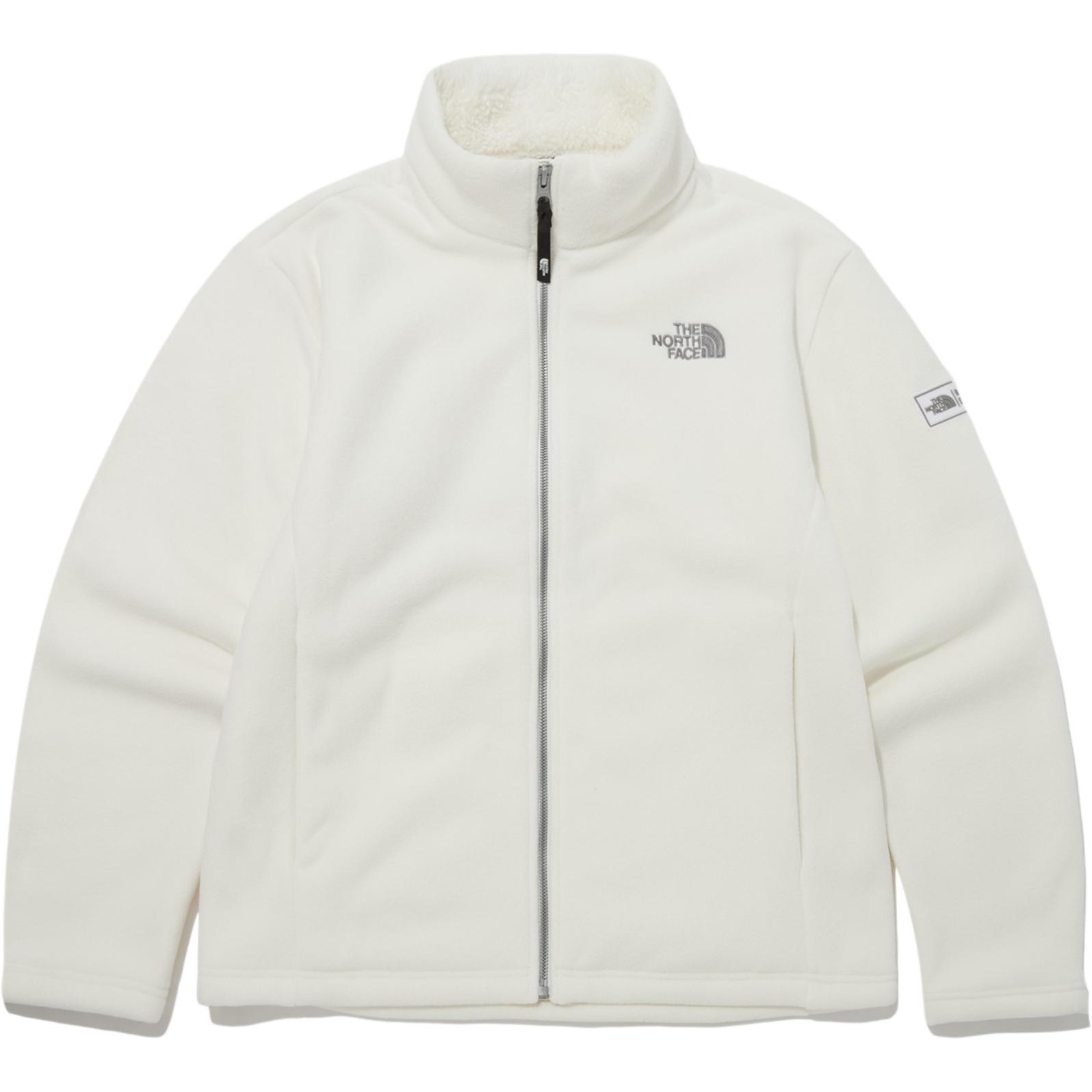 TNF Ivory White Logo Zip-Up Jacket Long Sleeve NJ4FP66C