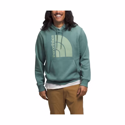 TNF Jumbo Half Dome Logo Hoodie Dark Teal Mens Pullover NF0A811M-K0O