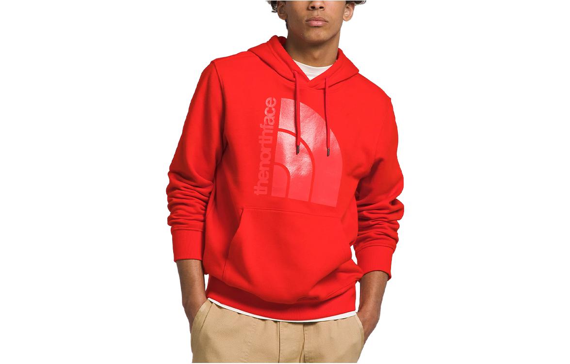 TNF Jumbo Half Dome Logo Hoodie Red Mens Pullover Sweatshirt NF0A811M-NWI