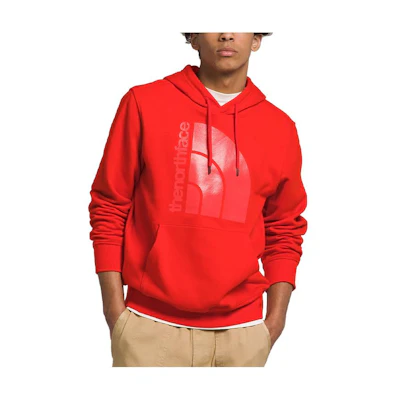 TNF Jumbo Half Dome Logo Hoodie Red Mens Pullover Sweatshirt NF0A811M-NWI