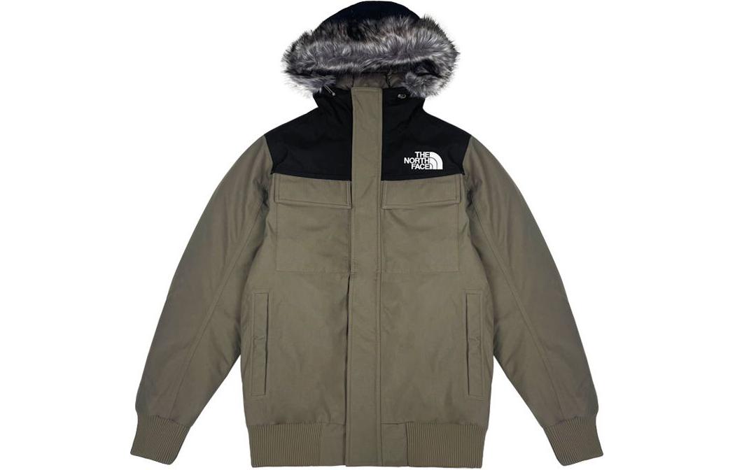 TNF Khaki/Black Logo Puffer Jacket NF0A7V2L-H6D