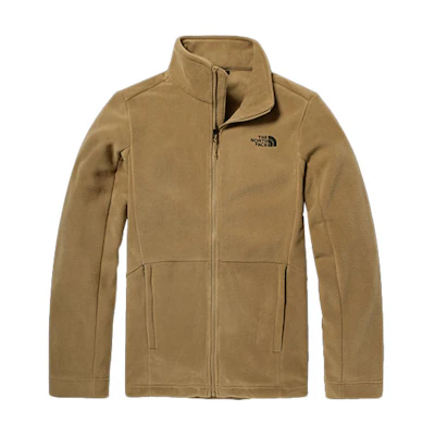 THE NORTH FACE Khaki Fleece Jacket with Embroidered Logo NF0A5AUY-PLX