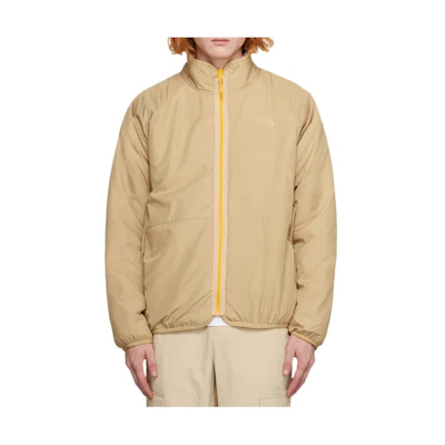 TNF Khaki Solid Color Stand Collar Zip Jacket NF0A84FO-HO5