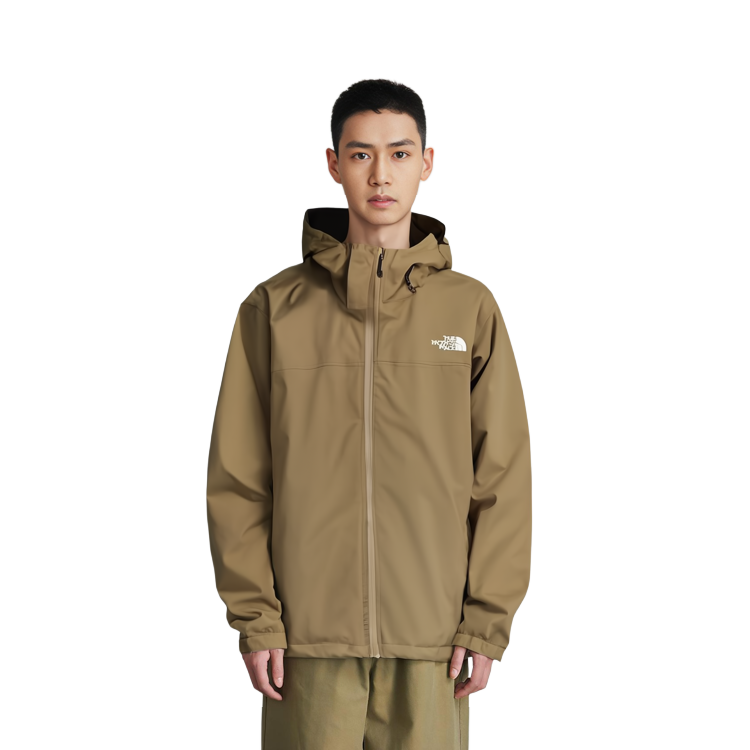 TNF Khaki Solid Logo Hoodie Zip-Up Jacket NP12306-KT 圖 4