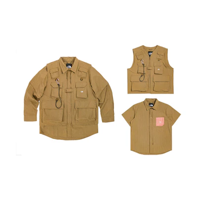 TNF Khaki Urban Exploration SS Multi-Pocket Windproof Shirt NF0A7QQB-173