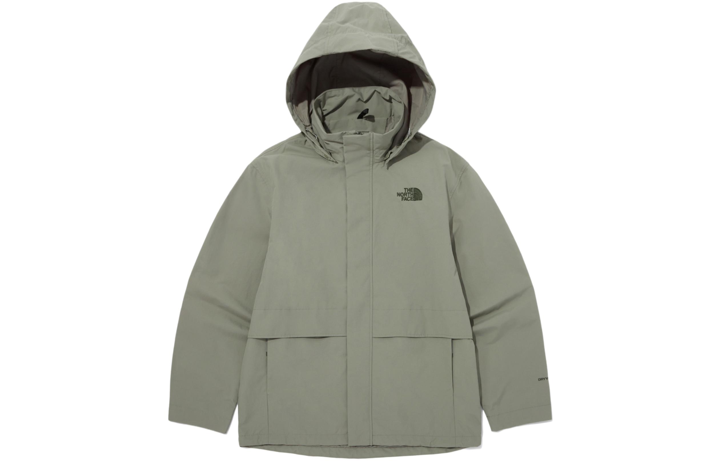 TNF Khaki Zip-Up Hoodie Jacket with Logo Print NJ2HQ04C 圖 2