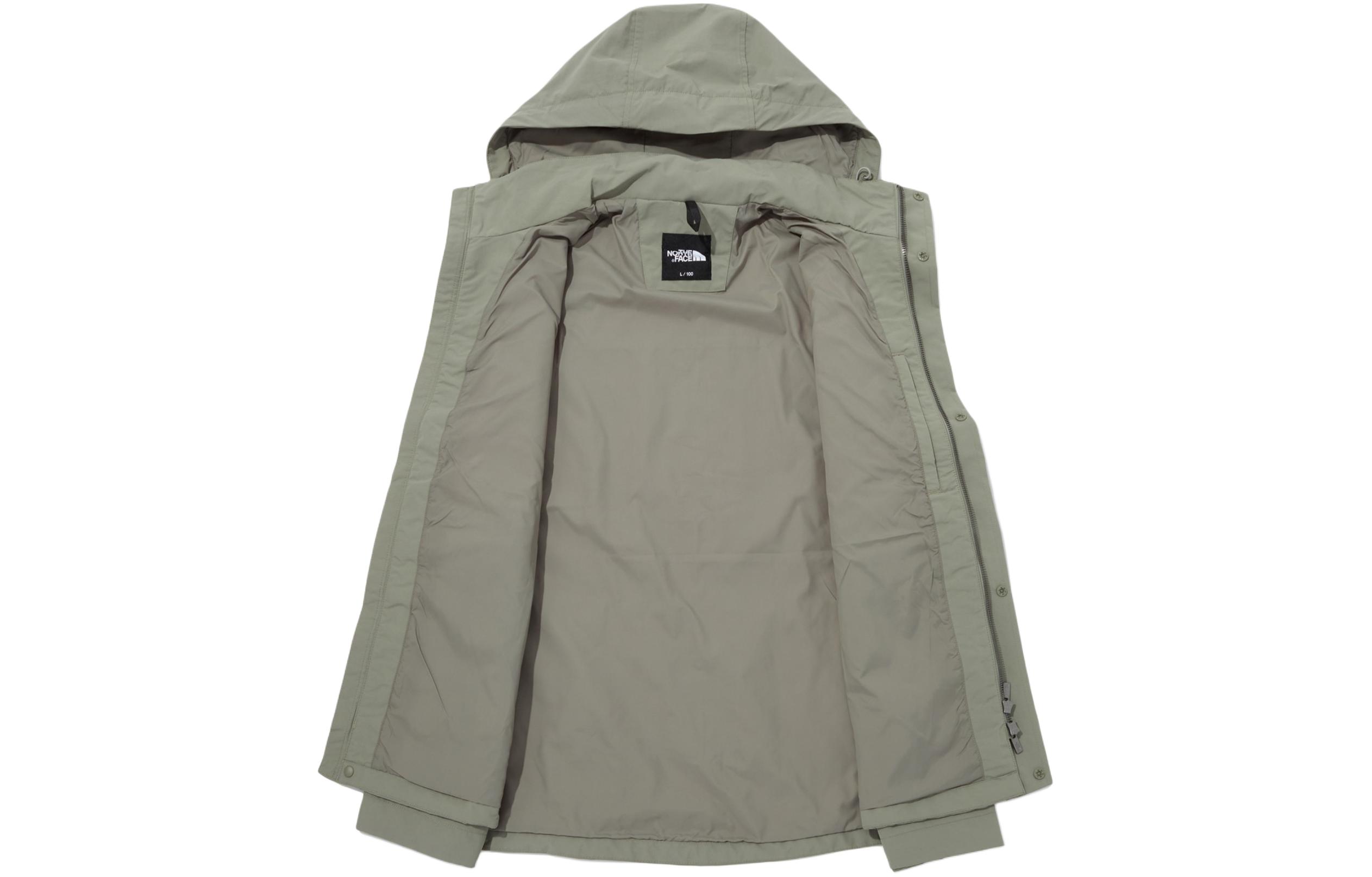 TNF Khaki Zip-Up Hoodie Jacket with Logo Print NJ2HQ04C 圖 4