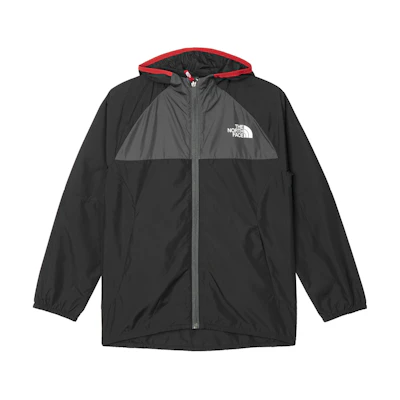 TNF Kids' Outdoor Wind Jacket Black Colorblock Unisex Hooded Zip Jacket NF0A89DY-WU0
