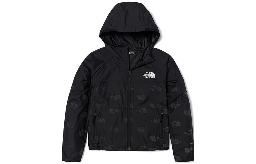 TNF Kids Full-Print Logo Hoodie Zip Jacket Black ( Style) NF0A7WPW-97M