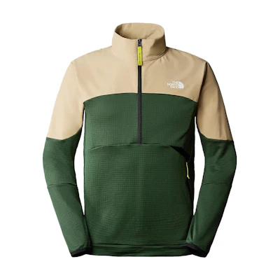 TNF Kikash Colorblock Logo Print Retro Half-Zip Jacket Green Mens NF0A859T-OAN