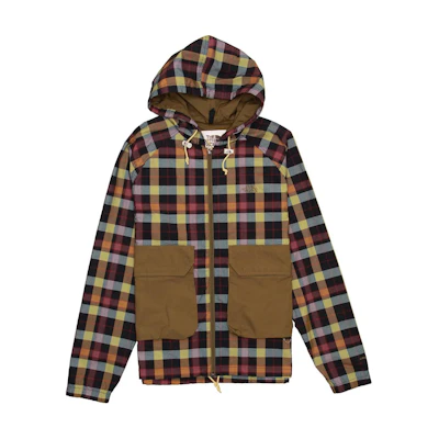 TNF Large Logo Plaid Print Zip Hoodie Jacket NF0A7WUS-9L2