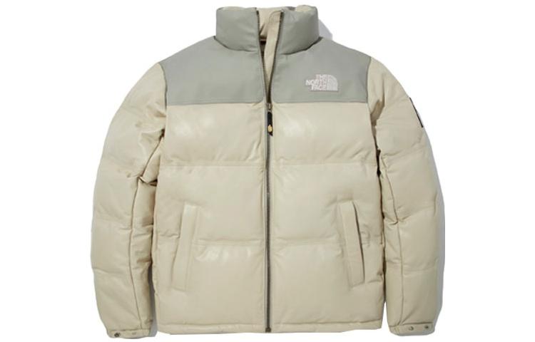 TNF Leather Spliced Stand Collar Down Jacket NJ1DM61K