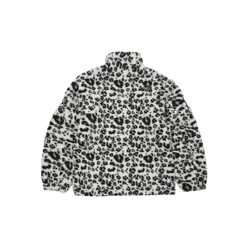 TNF Leopard Print Black Cotton Jacket Unisex Long Sleeve NJ4FM50O 圖 4