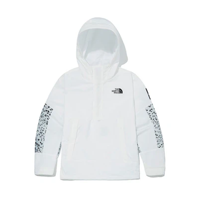 TNF Leopard Print Half-Zip Hoodie Jacket White NA4HM02O