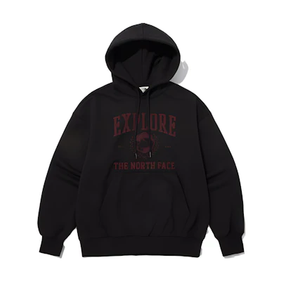 TNF Letter Graphic Hoodie Unisex Black NM5PP51K