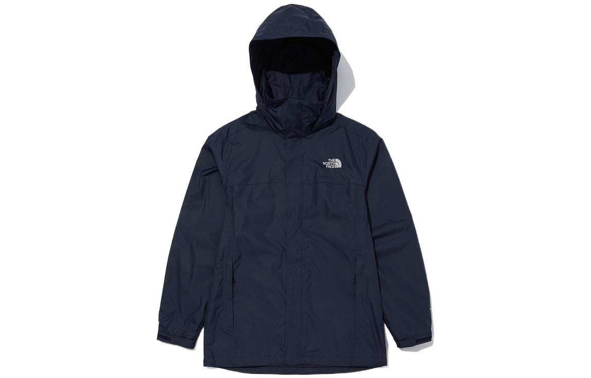 TNF Letter Logo Embroidered Hoodie Jacket Navy Unisex NJ2HN01B-NAV