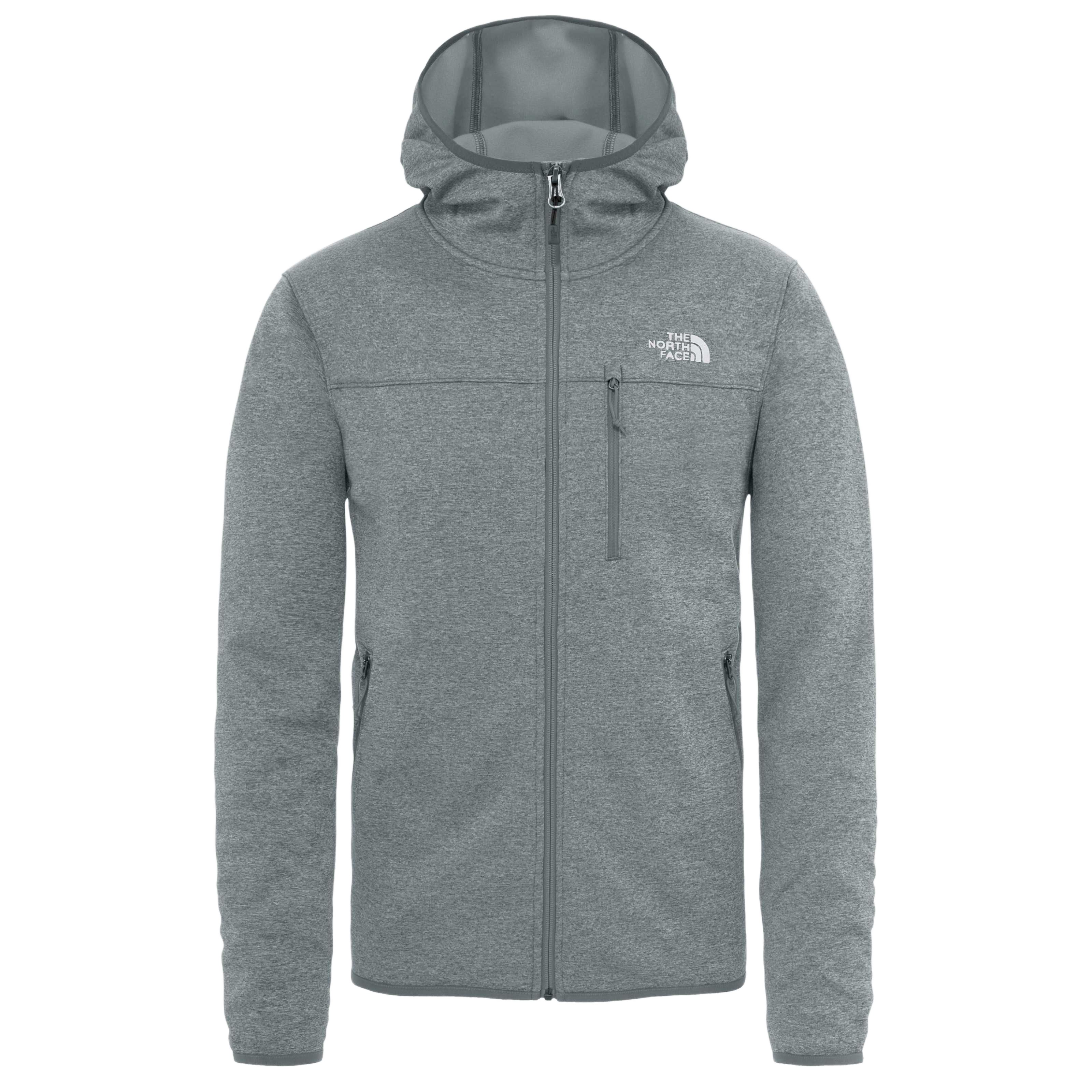TNF Letter Logo Print Hooded Jacket - Gray NF0A35V1DYY