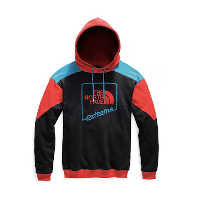 TNF Letter Print Colorblock Hoodie Black Sportswear NF0A4A9Y-P32