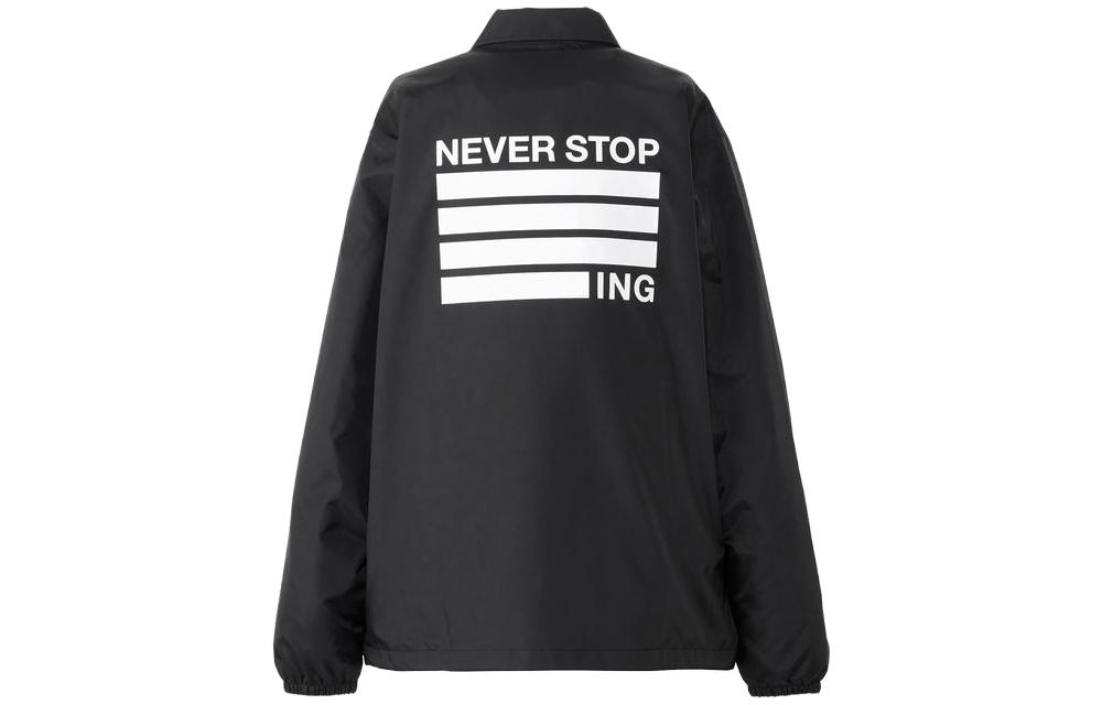 TNF Letter Print Single-Breasted Jacket Unisex Black NP72335-K