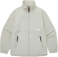 The North Face Letter Print Zip-Up Jacket Gray White NJ3BQ05C The North Face Letter Print Zip-Up Jacket Gray White NJ3BQ05C